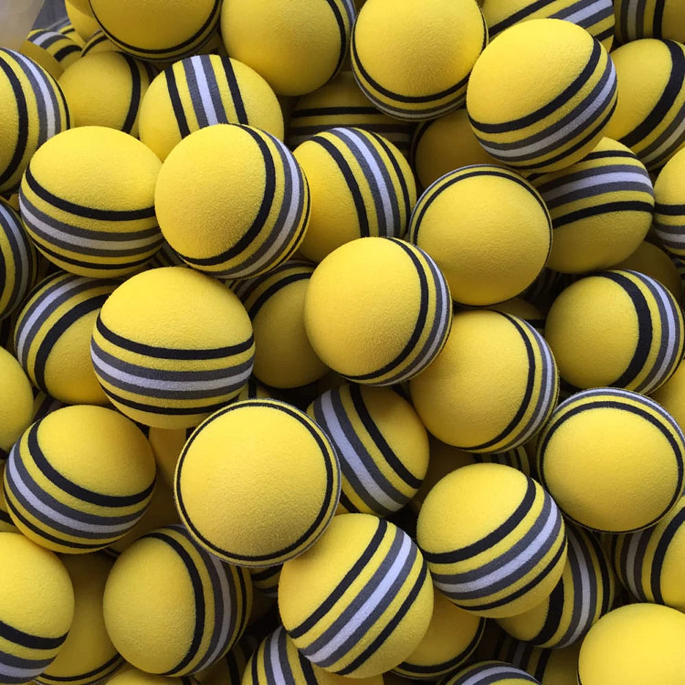 50pcs/bag EVA Foam Golf Balls Hot New Yellow Red Blue Rainbow Sponge Indoor Golf Practice Ball Training Aid