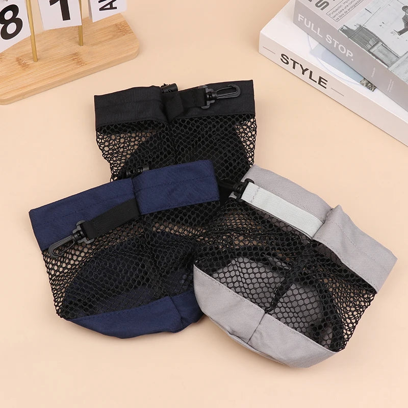 1Pc Golf Ball Pouch Bag With Drawstring Closure High Quality Mesh Nylon And Hanging Plastic Clip Convenient To Hang On Golf Bag