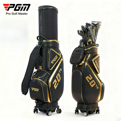 PGM Golf bag Men's and Women's Hard-Shell Telescopic Cap Golf Bag Omni-directional four-wheel push suitcase for air transport