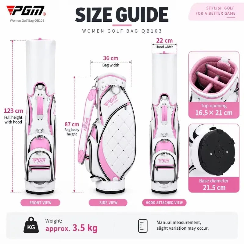 Women Golf Bag Portable Thickened Waterproof Cloth Ball Bag GOLF Wear Resistant High Quality Light TPU Golf Clubs Bag