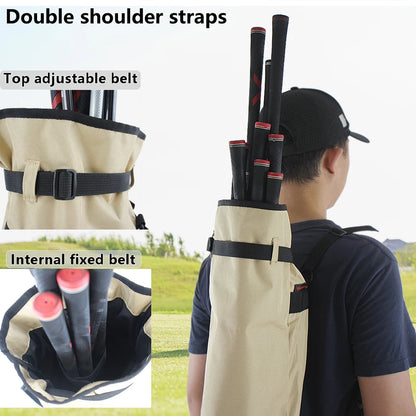 Lightweight Golf Carry Bag with Adjustable Shoulder Strap - Holds 8-10 Clubs, Foldable Portable Golf Bag with Multiple Compartme