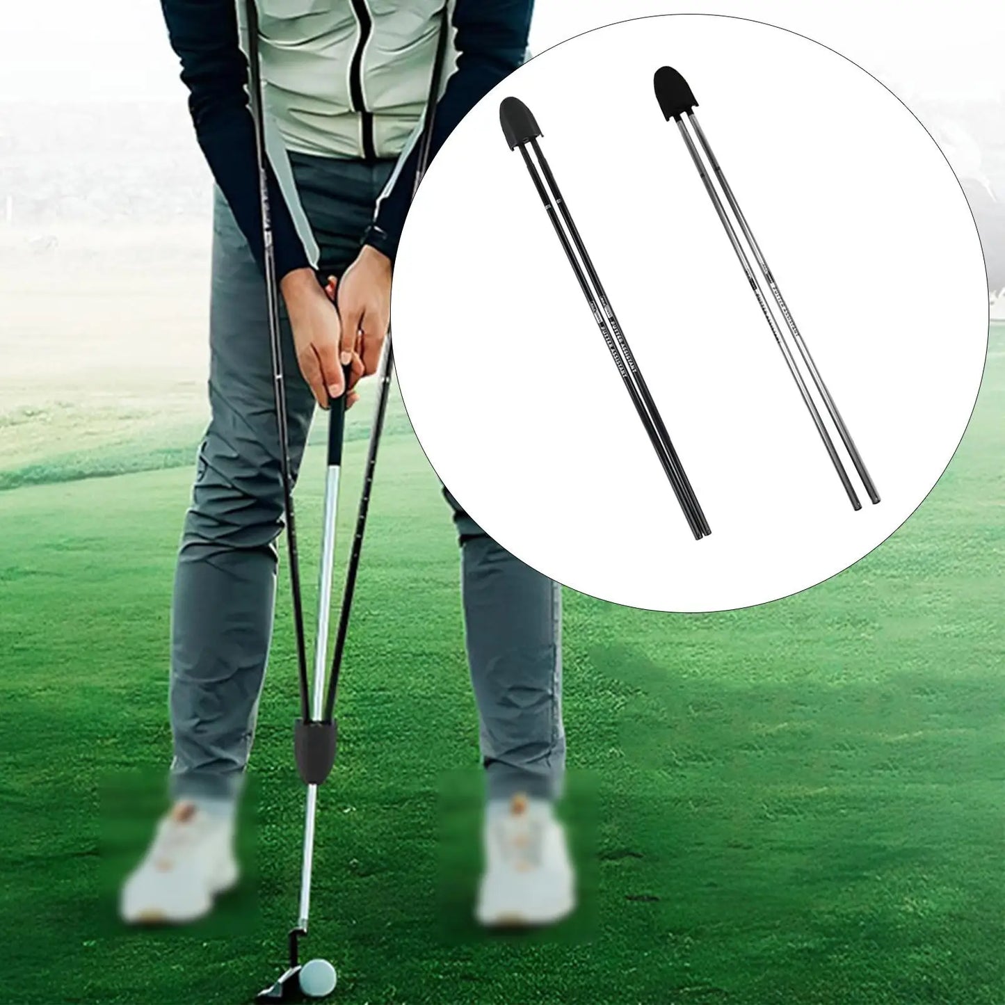 Golf Swing Trainer, Adjustable Length, Putter Alignment Aid Supplies, Position Correction for Beginners Golf Training Aid