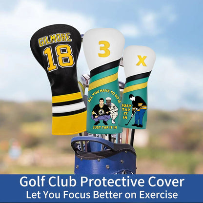 Golf Club Headcover for Drivers, Fairway Woods, Hybrid/Rescue, Premium PU Leather Golf Headcovers Set