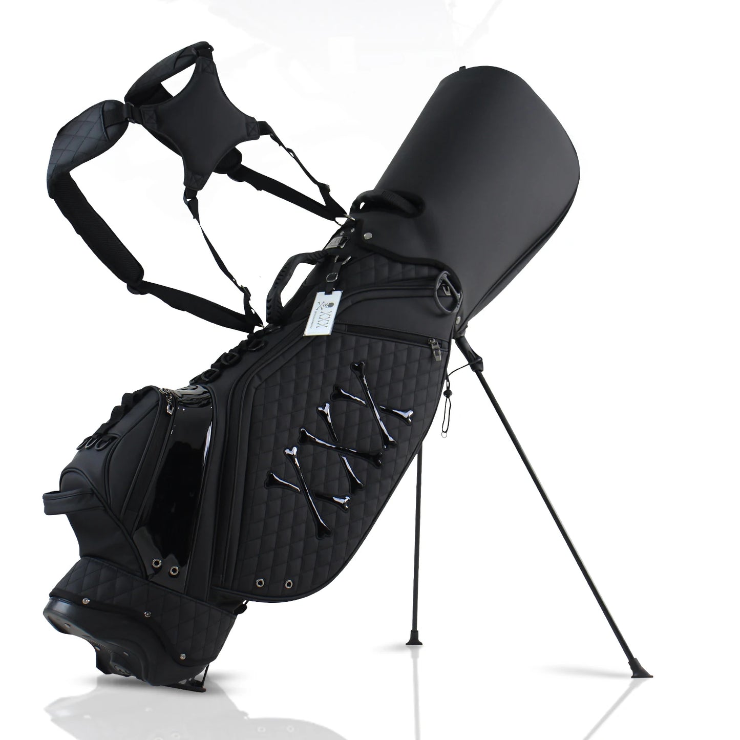 Stylish Golf Stand Bag, 7-Way Top Divider,, Lightweight Double Shoulder Golf Club Bag, Premium Eco-Friendly PU Leather