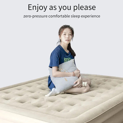 New Air Mattress with Built-In Pump | Self-Inflating Mat Cushion | Outdoor Tent Inflatable Bed | Double Sleeping Pad | for Camping or Indoor