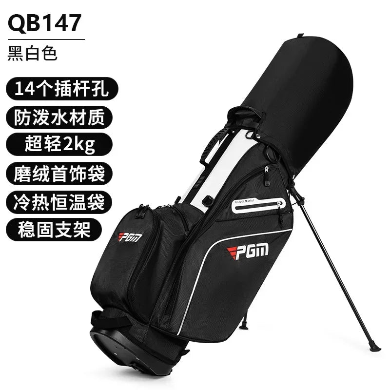 BestHot PGM Men Women 14 Insertion Lightweight Portable Shoulder Strap Bracket Bag Bracket Golf Bags