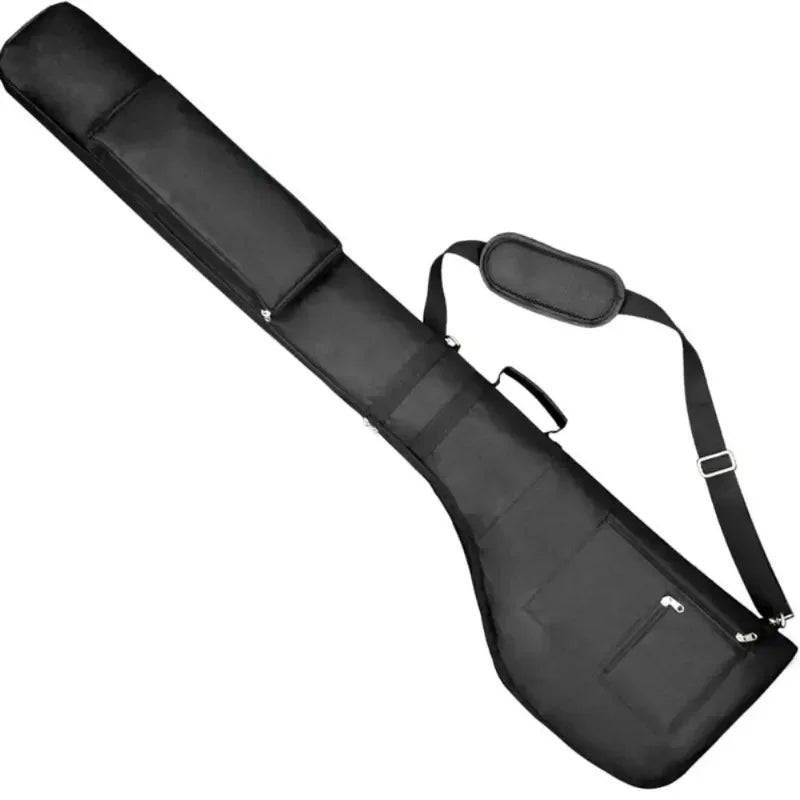 Waterproof Golf Sunday Bag Nylon Foldable Carry Travel Case with Adjustable Strap, Holds 8-10 Clubs, 3 Pockets, Padded Shoulder