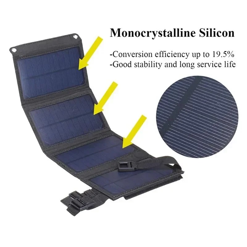 70/40W Foldable Solar Panel | 5V USB Portable Battery Charger For Cell Phone | Outdoor Waterproof Power Bank | For Camping Accessories