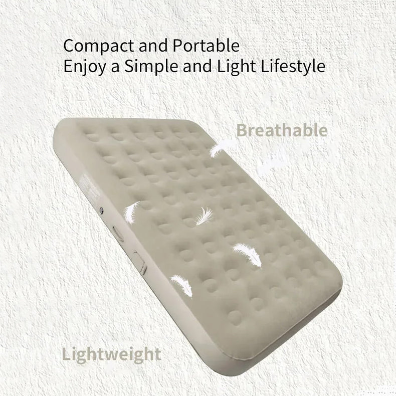 New Air Mattress with Built-In Pump | Self-Inflating Mat Cushion | Outdoor Tent Inflatable Bed | Double Sleeping Pad | for Camping or Indoor