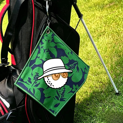 High-Quality Golf Towel, Stylish And Unique, Double-Layered And Durable, with a Retractable Hook, Quick-Drying, Super Absorbent