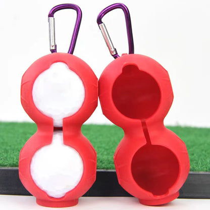 Golf accessories protective cover golf supplies with buckle silicone ball cover golf training equipment bag ball holder