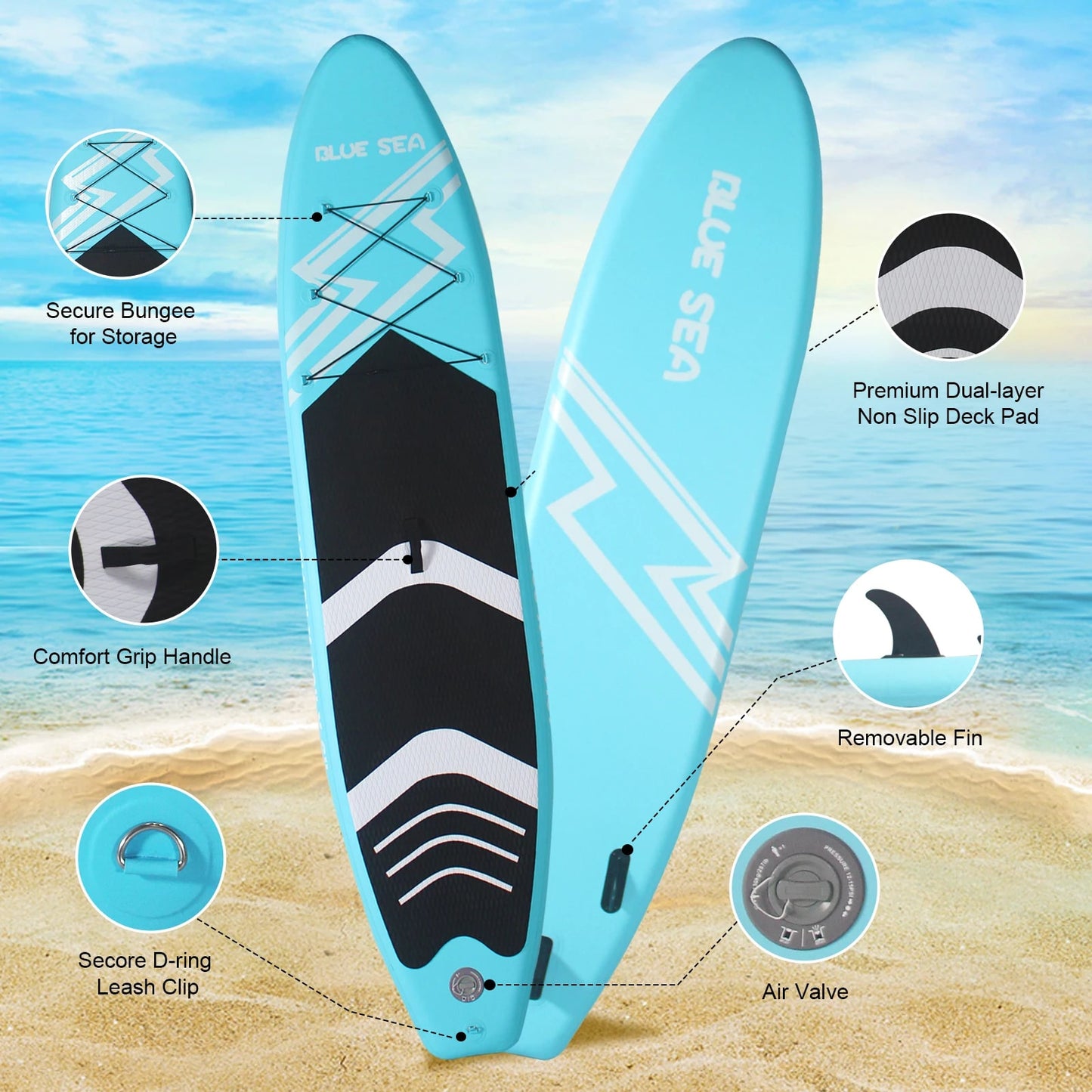 Inflatable Stand Up Paddle Board (SUP) | Versatile Yoga Paddle Board | Premium Accessories Included | For All Adult Skill Levels