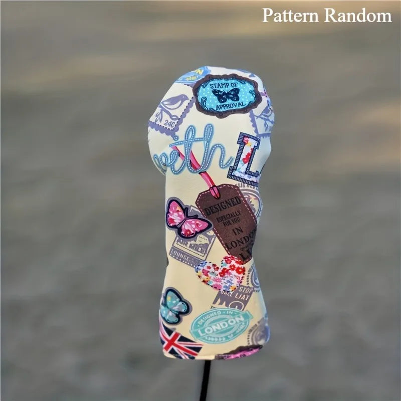 Colorful Golf Protective Cover, Casual Flower Pattern, Fashionable Golf Cap, Golf Accessories, Golf Putting Cover