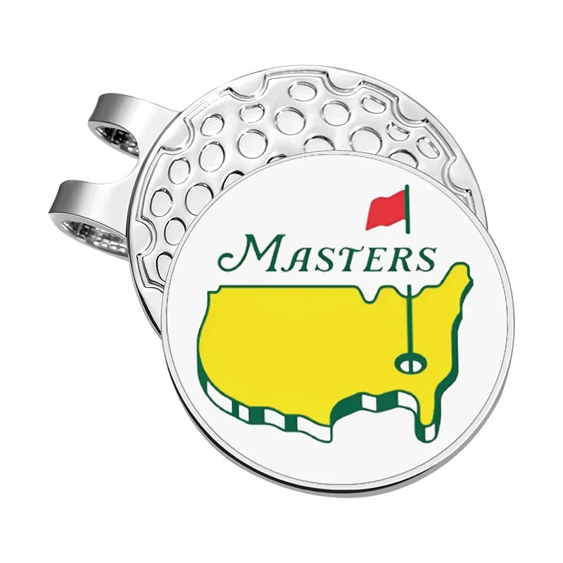 Golf Hat Clip Ball Marker Magnetic Easily Attach to Hat Cartoon Flag Pattern Baseball Cap Clips Jewelry Accessories Gift