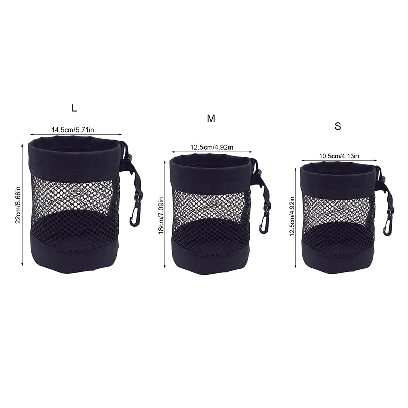 1Pc Golf Ball Pouch Bag With Drawstring Closure High Quality Mesh Nylon And Hanging Plastic Clip Convenient To Hang On Golf Bag