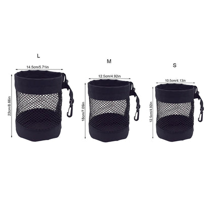 1Pc Golf Ball Pouch Bag With Drawstring Closure High Quality Mesh Nylon And Hanging Plastic Clip Convenient To Hang On Golf Bag