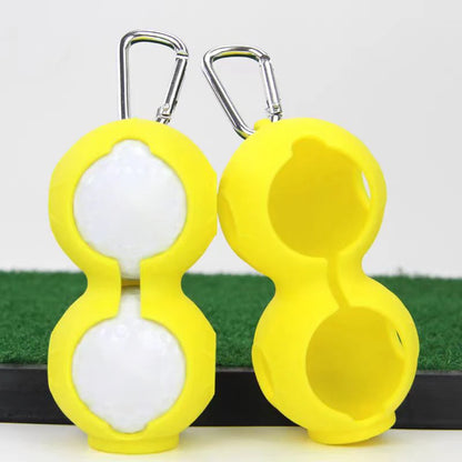 Golf accessories protective cover golf supplies with buckle silicone ball cover golf training equipment bag ball holder