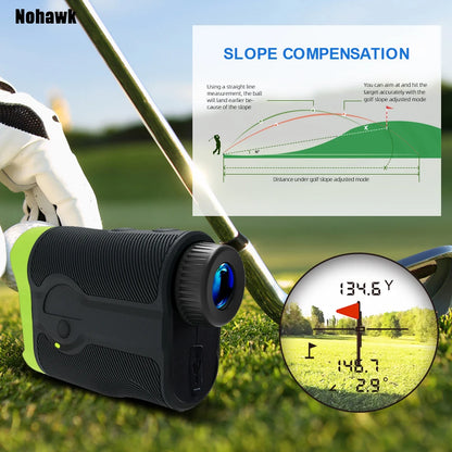 Multifunctional Golf Laser Rangefinder Telescope with Flag-Lock Slope Distance Meter for Hunting Construction Monocular