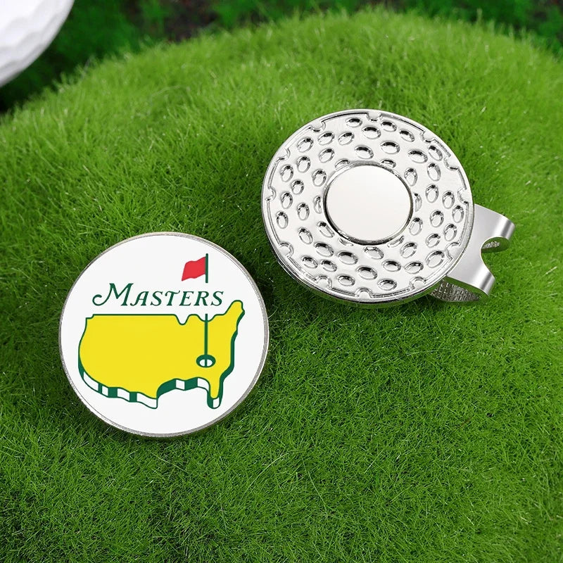 Golf Hat Clip Ball Marker Magnetic Easily Attach to Hat Cartoon Flag Pattern Baseball Cap Clips Jewelry Accessories Gift