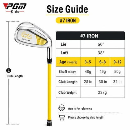 Golf Club Boys And Girls #7 Iron Children'S Beginner Practice Lightweight Carbon Club Height Elastic Carbon Rod