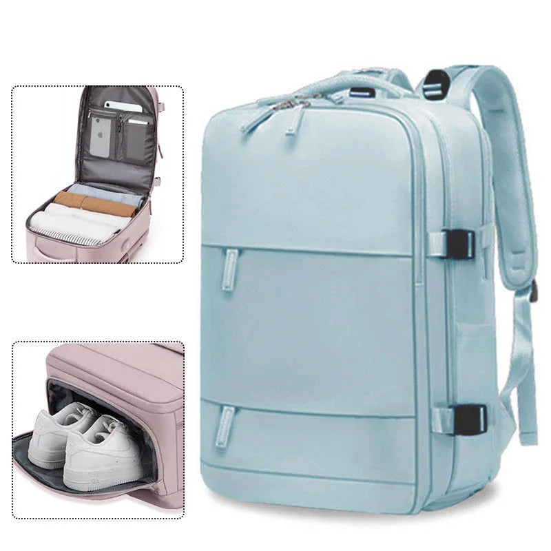 Concise USB Charging Laptop Backpack Women Bag High Quality Nylon Business Computer Backpack Women Outdoor Travel Backpack Women