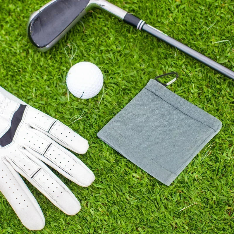 1PC Golf Ball Cleaning Towel Club Towel Outdoor Hook Towel Microfiber Velvet Outdoor Convenient Hhanging Waist Sports Club Cloth