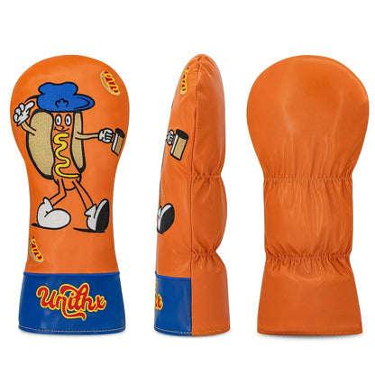 Hot Dog Design Style Golf Club Covers for 1pc/3pcs Driver, Fairway, Hybrids - Head Covers for Golf Clubs,
