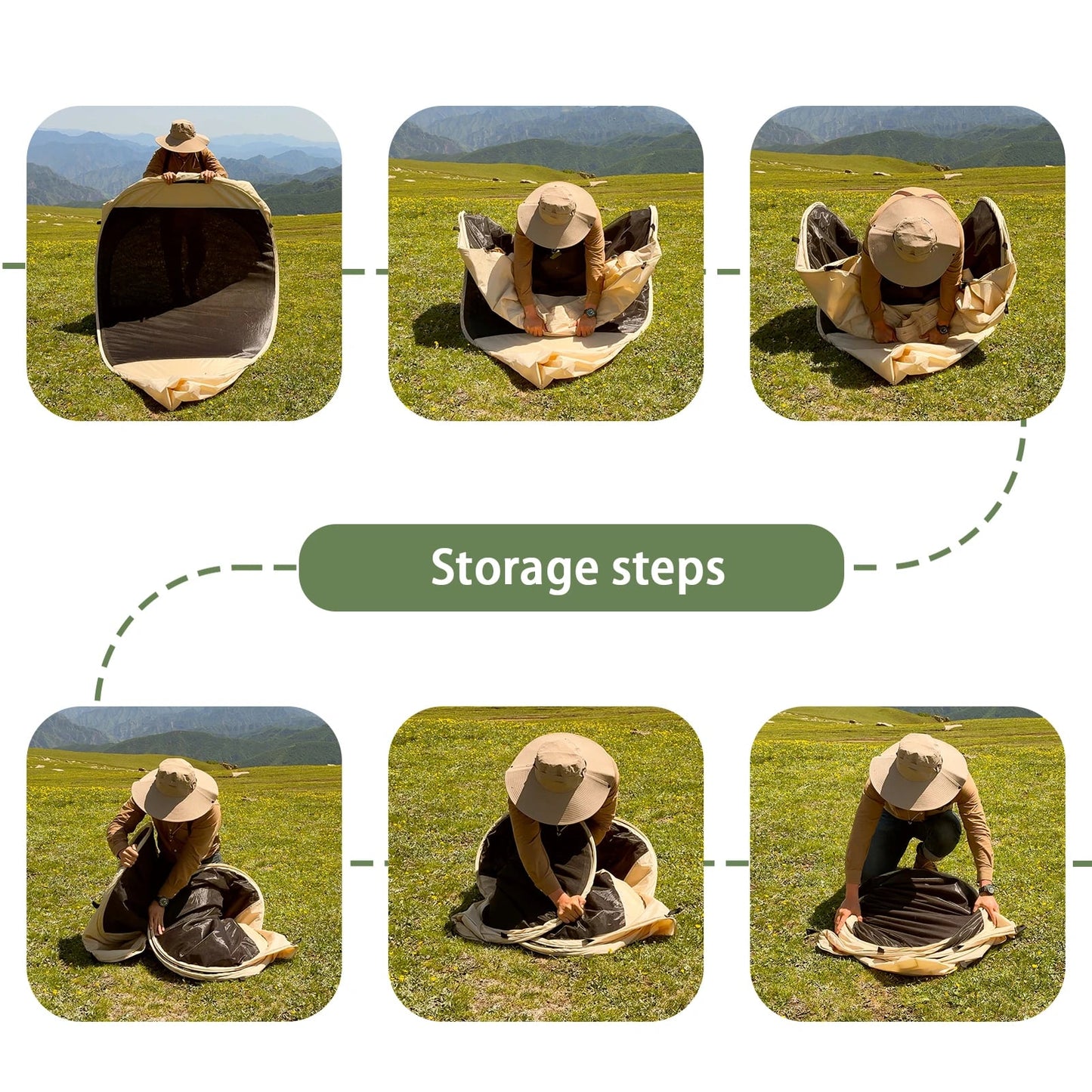 5-8 PERSON TENT | Portable Screen House Tent with Mosquito Net | Camping Backyard Patio & Protection Outdoor Shelter | Suitable for Family