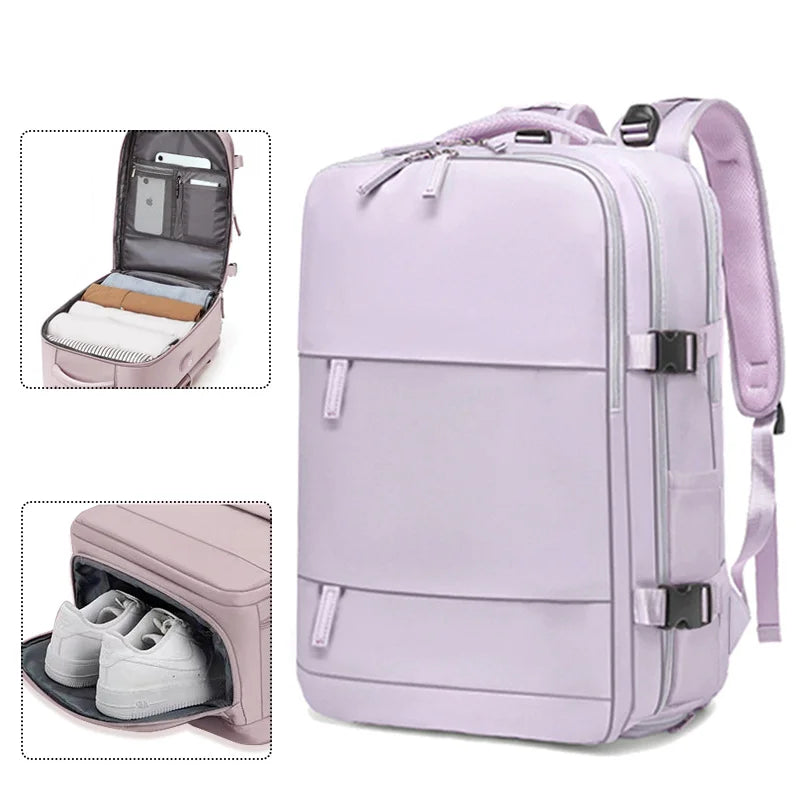 Concise USB Charging Laptop Backpack Women Bag High Quality Nylon Business Computer Backpack Women Outdoor Travel Backpack Women