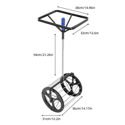 Tennis Ball Picker Hopper, Automatic Ball Basket for 80 Balls, Adjustable Height 35.8-40.5in for Court Training