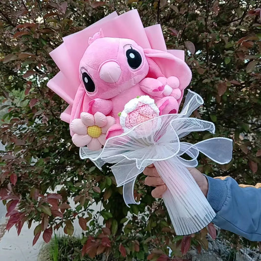 Bouquet Major Holiday Gift PVC Rose Sunflower Anime Stuffed Doll Birthday Girl Valentine'S Christmas Day Girl Gift