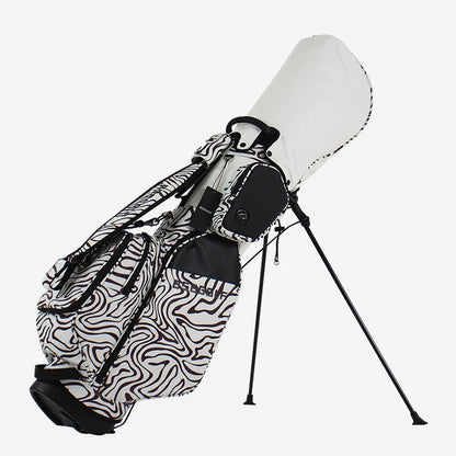 Lightweight Golf Stand Bag 7.5-Inch Small Diameter Full Set of Club Bag 5 Compartments Top Frame High-Quality Synthetic Leather