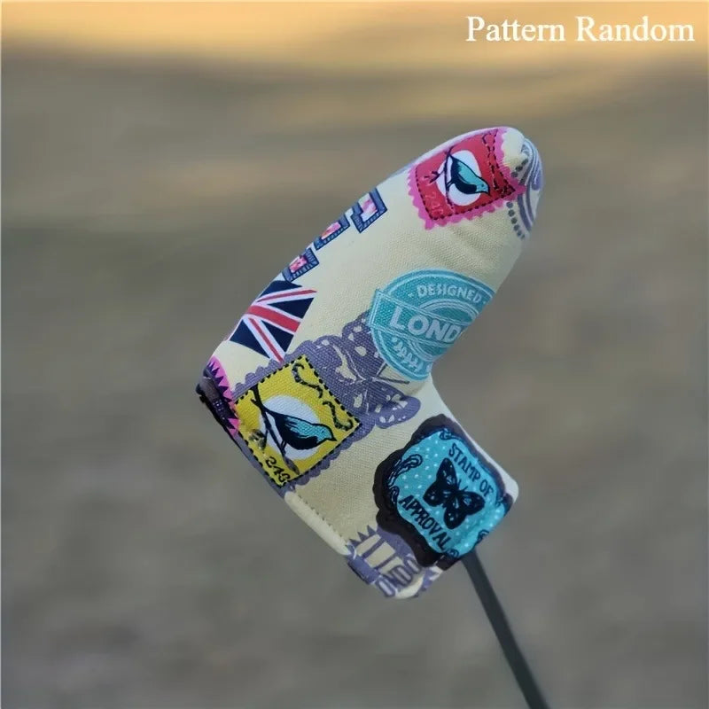 Colorful Golf Protective Cover, Casual Flower Pattern, Fashionable Golf Cap, Golf Accessories, Golf Putting Cover