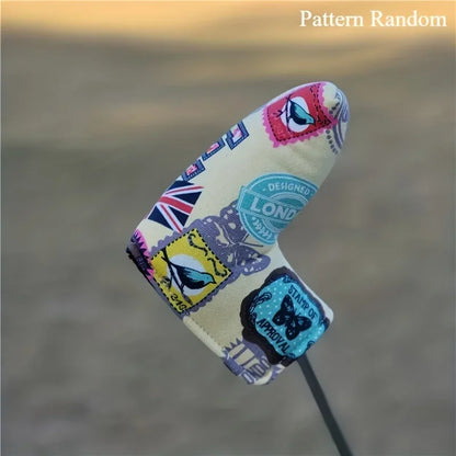 Colorful Golf Protective Cover, Casual Flower Pattern, Fashionable Golf Cap, Golf Accessories, Golf Putting Cover