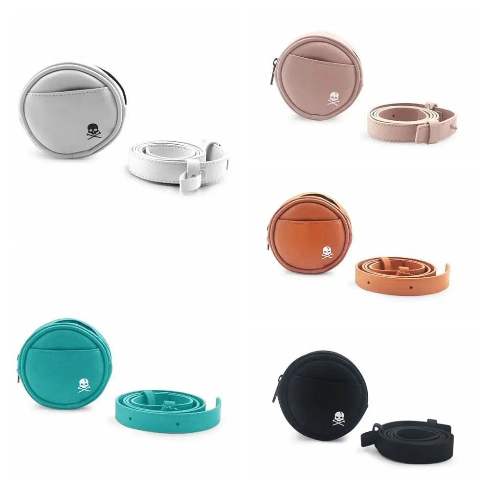 Leather Golf Waist Bag 4 Balls Capacity Protective Golf Storage Case Tee Holder Multi-function Golf Ball Storage Clip Men/Women