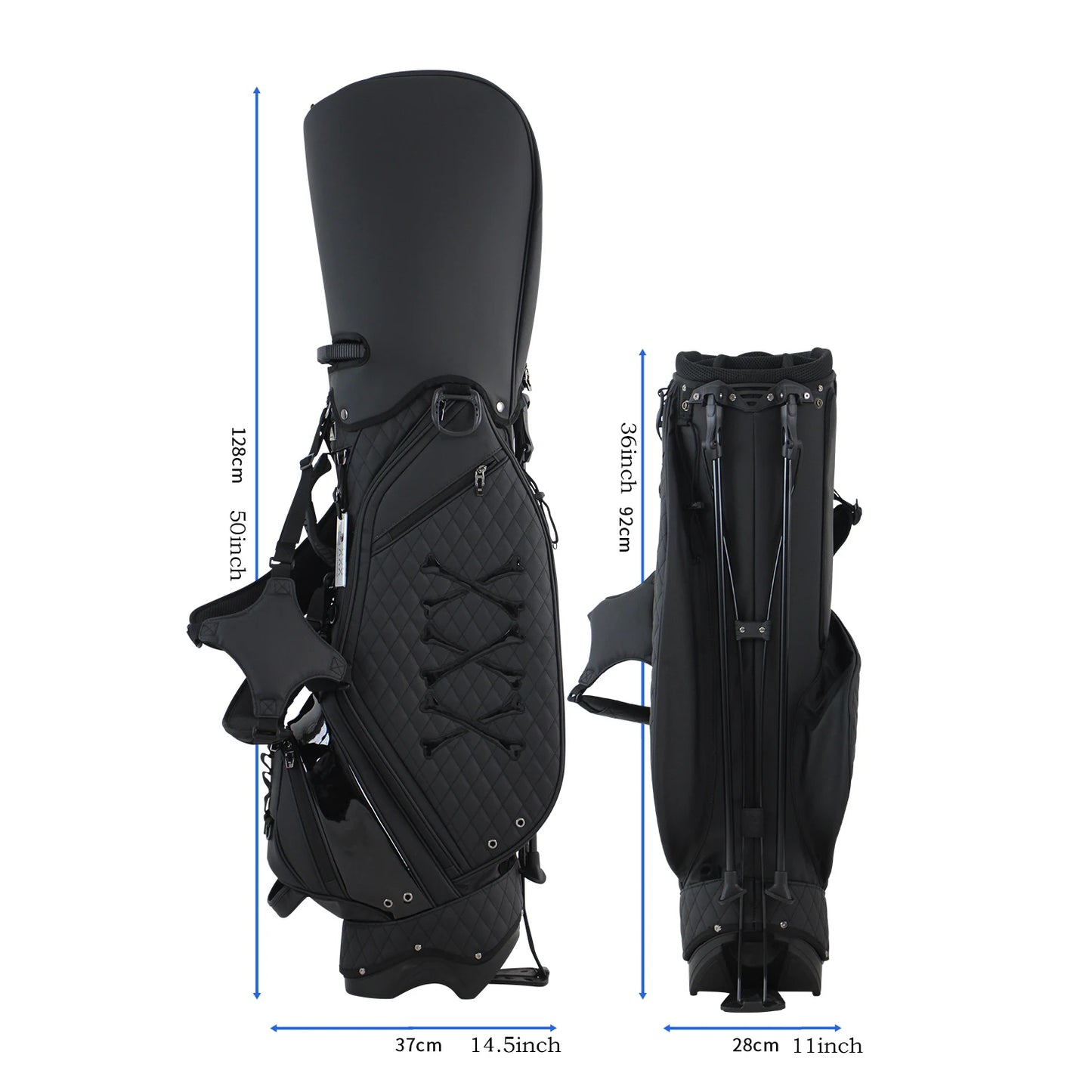 Stylish Golf Stand Bag, 7-Way Top Divider,, Lightweight Double Shoulder Golf Club Bag, Premium Eco-Friendly PU Leather