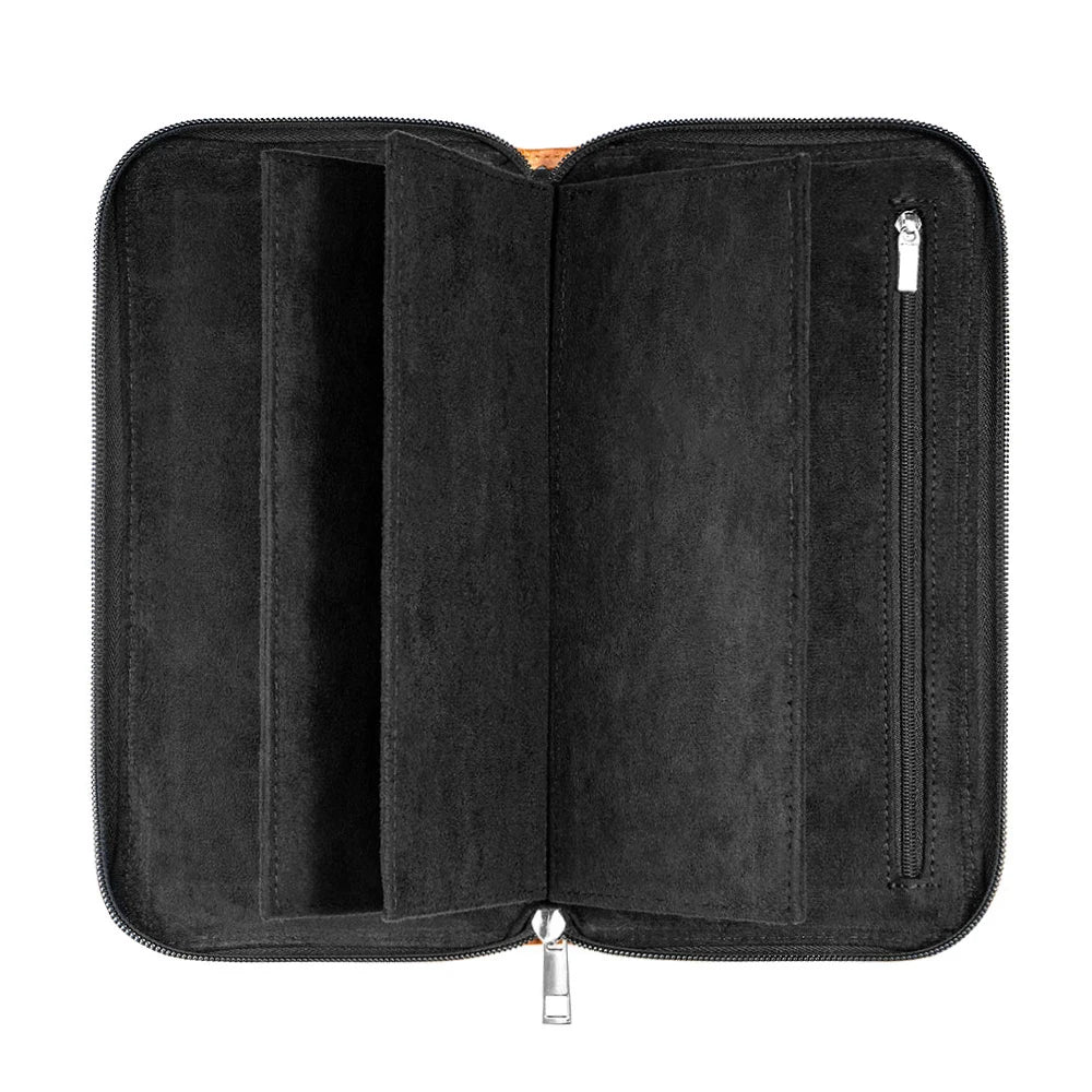 Leather Golf Glove Wallet Holder Zipper Golf Gloves Storage Bag