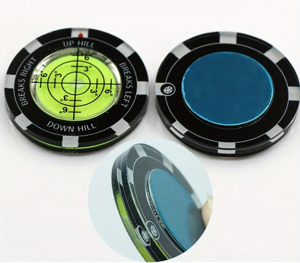 Golf Putt Ball Marker High Precision Round Green Reader Golfing Putting Aid Golf Slope Putting Reader 1PC JJ024