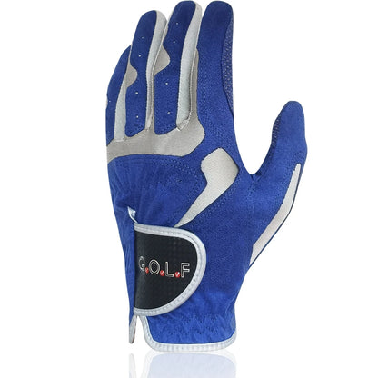 1pc Golf Gloves for Men Women Left Right Hand Brand New Fabric Lycra Sports Gloves Pair Golfer Gift Blue White