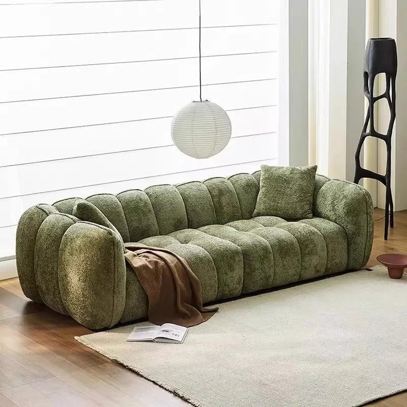 Pumpkin sofa Hotel & Beauty Salon Rest Area Sofa Compressed Pumpkin Fabric Set Full Sponge Cross-Border Vacuum Compressed Box