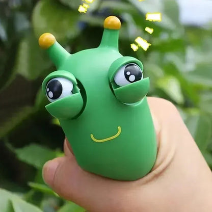 Funny Eyeball Burst Squeeze Toy | Green Eye Caterpillar Pinch Toy | Adult & Kids Stress Relief | Fidget Toy | Creative Decompression