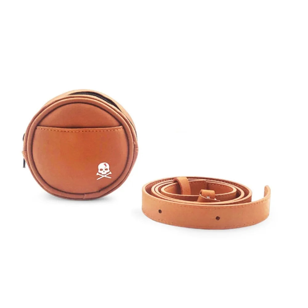Leather Golf Waist Bag 4 Balls Capacity Protective Golf Storage Case Tee Holder Multi-function Golf Ball Storage Clip Men/Women