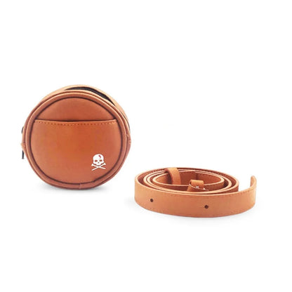 Leather Golf Waist Bag 4 Balls Capacity Protective Golf Storage Case Tee Holder Multi-function Golf Ball Storage Clip Men/Women