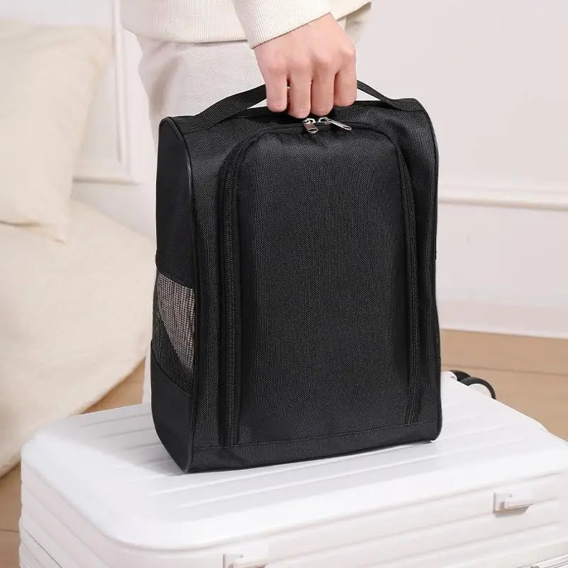 Portable Golf Shoe Bag Oxford Cloth Shoe Carrier Bags Breathable Lightweight Golf Handbag Dustproof Football Tennis Shoe Bag