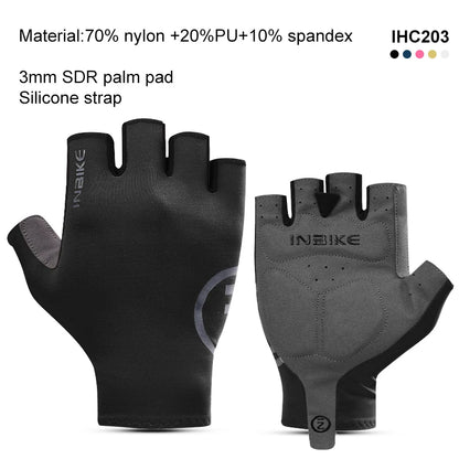 INBIKE Cycling Gloves Half Finger Summer Men Women MTB Gloves Shock-absorption Mountain Bike Sports Gloves Cycling Accessories