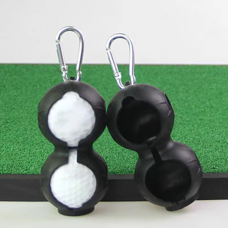 Golf accessories protective cover golf supplies with buckle silicone ball cover golf training equipment bag ball holder
