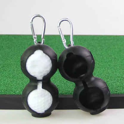 Golf accessories protective cover golf supplies with buckle silicone ball cover golf training equipment bag ball holder