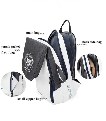 Tennis Paddle Backpack Waterproof Badminton Racket Bag Padel Racquetball Carrying Handbag Man Large Capacity Sport Bags Foldable