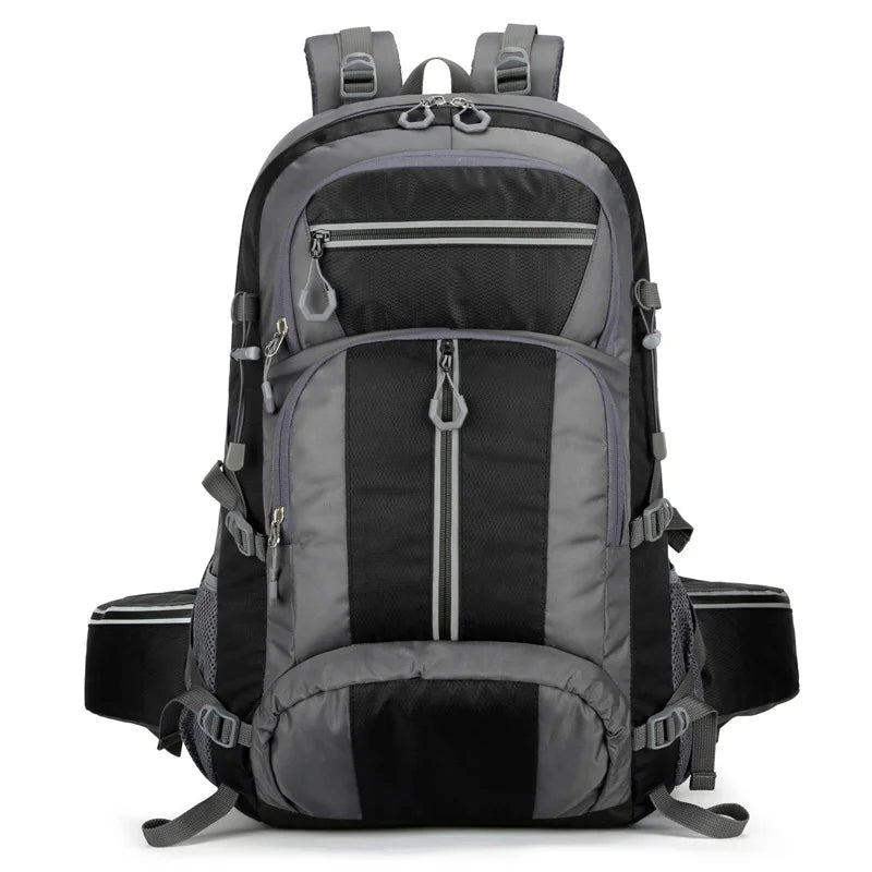50L Nylon Backpack Camping Bag Outdoor Sport Hiking Trekking Climbing Travel Shoulder Reflective Shoes Luggage Outdoor Men Bag