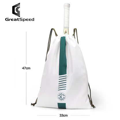 Greatspeed Waterproof Tennis Badminton Bag Drawstring Unisex Outdoor Travel Basketball Backpack for Fitness And Sports